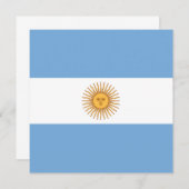 Invitation de drapeau de l'Argentine (Devant / Derrière)