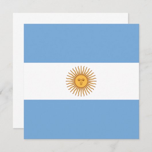 Invitation de drapeau de l'Argentine (Devant / Derrière)