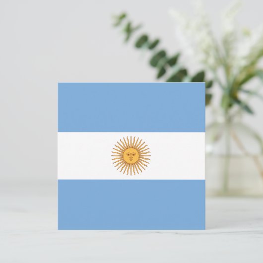 Invitation de drapeau de l'Argentine (Debout devant)