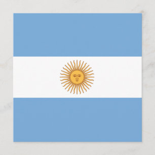 Invitation de drapeau de l'Argentine