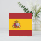 Invitation de drapeau de l'Espagne (Debout devant)
