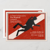 Invitation de drapeau de plongeur autonome (Devant / Derrière)