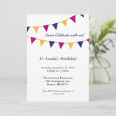 Invitation de drapeau décoratif moderne (Debout devant)