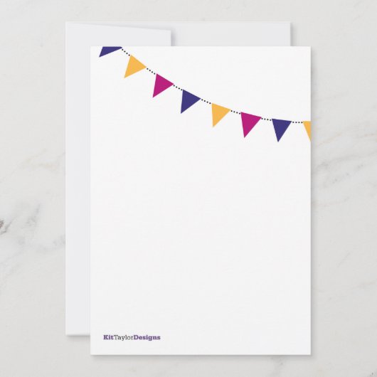 Invitation de drapeau décoratif moderne (Dos)