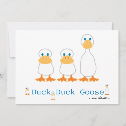 Invitation de Duck Duck Goose (Devant)