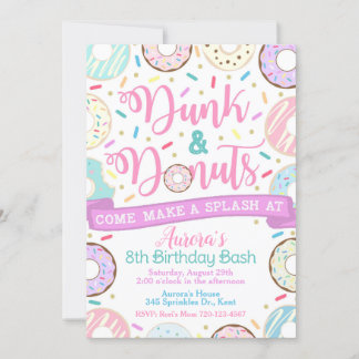 Invitation de Dunk et Donuts, invitation de Pool P