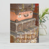 Invitation de émigration de partie de valises en (Debout devant)