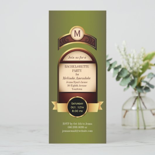 Invitation de Étiquette d'or (Debout devant)