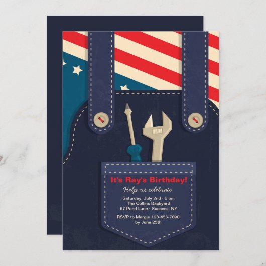 Invitation de façon générale (Devant / Derrière)