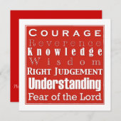 Invitation de faire-part de confirmation (Devant / Derrière)