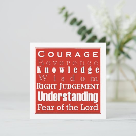 Invitation de faire-part de confirmation (Debout devant)