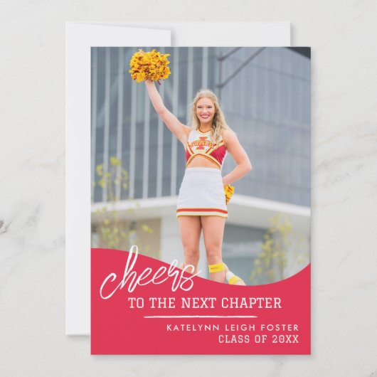 Invitation de Faire-part de diplôme Cheerleader (Devant)