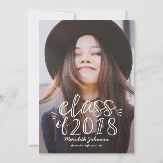 Invitation de Faire-part de diplôme de script amus (Devant)