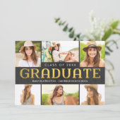 Invitation de Faire-part de graduation de collage (Debout devant)