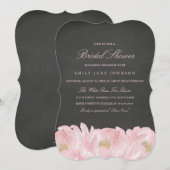 Invitation de faire-part de mariage au tableau noi (Devant / Derrière)