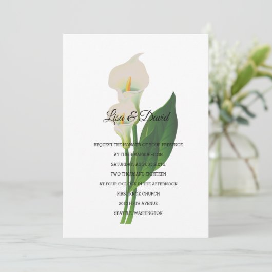 Invitation de faire-part de mariage-Cala Lily (Debout devant)