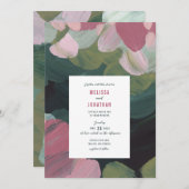 Invitation de Faire-part de mariage d'amour peint (Devant / Derrière)