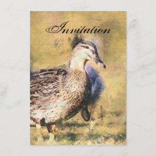 Invitation de faire-part de partie de canard