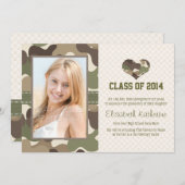 INVITATION DE FAIRE-PART DE PHOTO D'OBTENTION DU (Devant / Derrière)