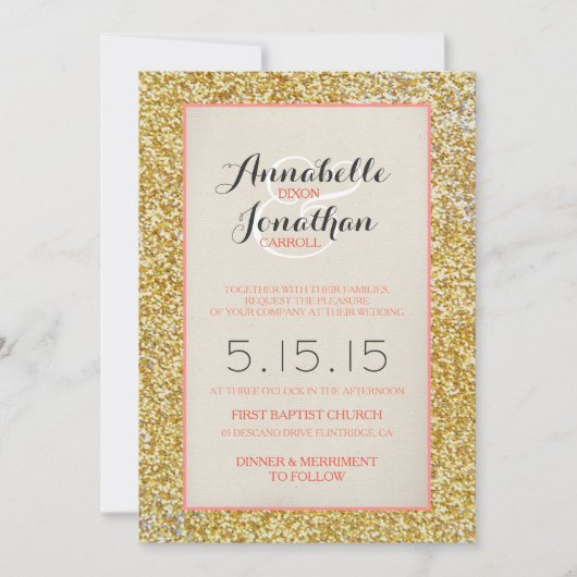 Invitation de Faire-part Mariage de la Parties sci (Devant)