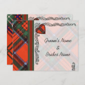 Invitation de Faire-part mariage Royal Stewart (Devant / Derrière)