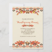 Invitation de Fall Leaves and Acorns (Devant)