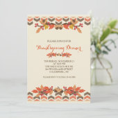 Invitation de Fall Leaves and Acorns (Debout devant)