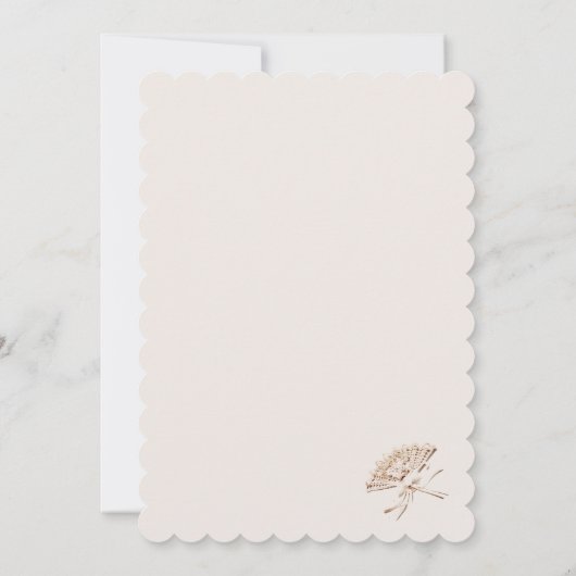 Invitation de fan victorien monogramme (Dos)