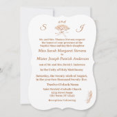 Invitation de fan victorien monogramme (Devant)