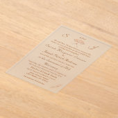 Invitation de fan victorien monogramme (Poser)