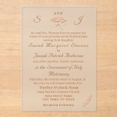 Invitation de fan victorien monogramme (Recto)