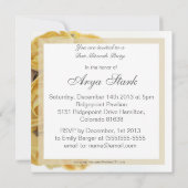 Invitation de fantaisie de bat mitzvah de roses (Dos)