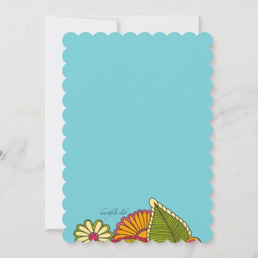 Invitation de fantaisie de couleur (Dos)