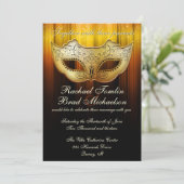 Invitation de fantaisie de mariage de mascarade (Debout devant)