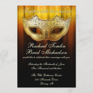 Invitation de fantaisie de mariage de mascarade