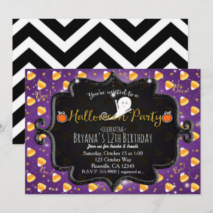 Invitation de fantôme de maïs de bonbon de PARTI D
