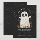 Invitation de fantôme d'Halloween (Devant / Derrière)