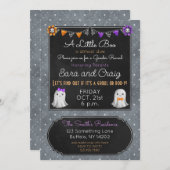 Invitation de fantôme d'Halloween ou de bébé Boo-y (Devant / Derrière)