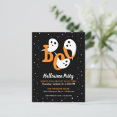 Invitation de fantômes de Boo d'Halloween Confetti (Debout devant)