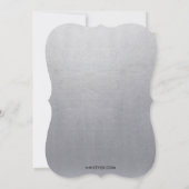Invitation de Faux Silver Foil Party (Dos)