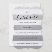 Invitation de Faux Silver Foil Party (Devant)
