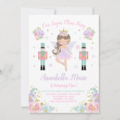 Invitation de fée de prune de sucre Invitation de (Devant)