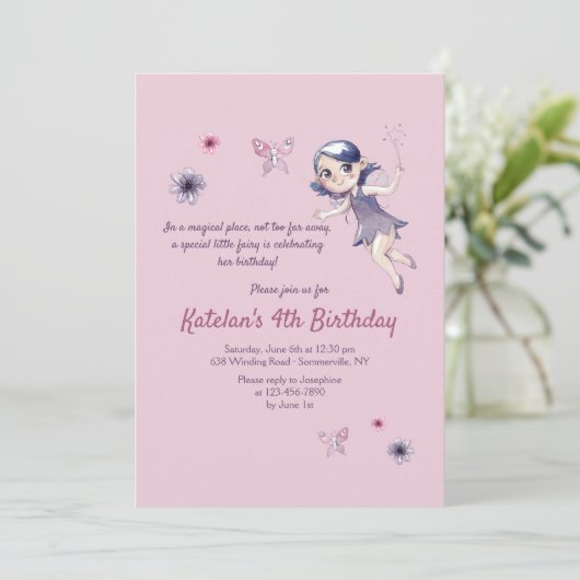 Invitation de Fée Magique (Debout devant)