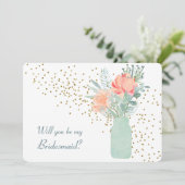 Invitation de femme de chambre en verre dépoli Mas (Debout devant)