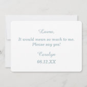 Invitation de femme de chambre en verre dépoli Mas (Dos)