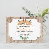 Invitation de fer à cheval et bannière de fleurs (Debout devant)