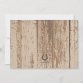 Invitation de fer à cheval et bannière de fleurs (Dos)