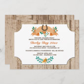 Invitation de fer à cheval et bannière de fleurs (Devant / Derrière)