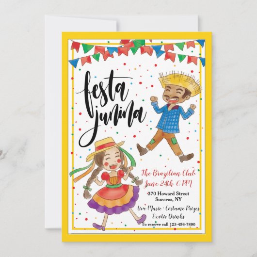Invitation de Festa Junina (Devant)