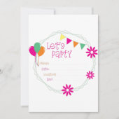 Invitation de fête (Devant)